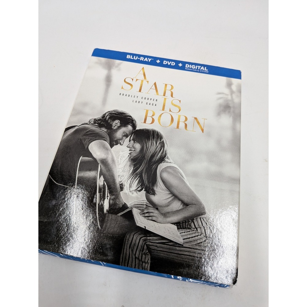 A Star Is Born Blu-ray DVD Digital Combo Lady Gaga Bradley Cooper Slipcover NEW